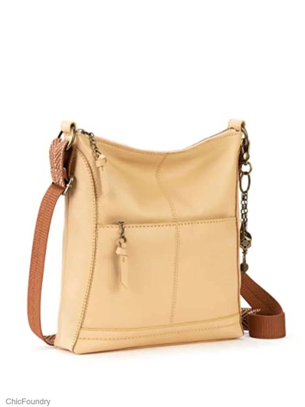 Leather Crossbody Bag with Zipper Pockets - Premium Handbag for Everyday Travel